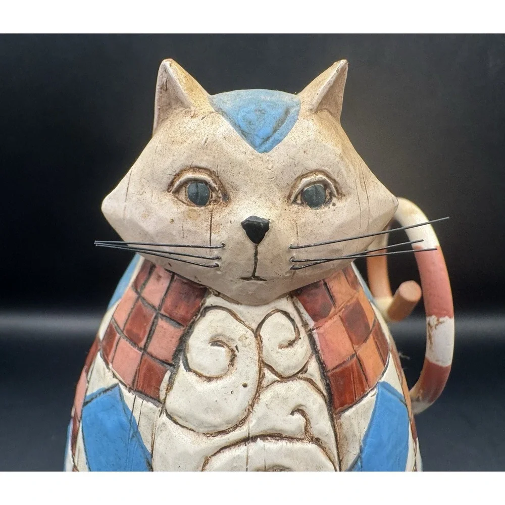 Jim Shore Abigail Patchwork Fat Cat Figurine Heartwood Creek 2003 Enesco 6